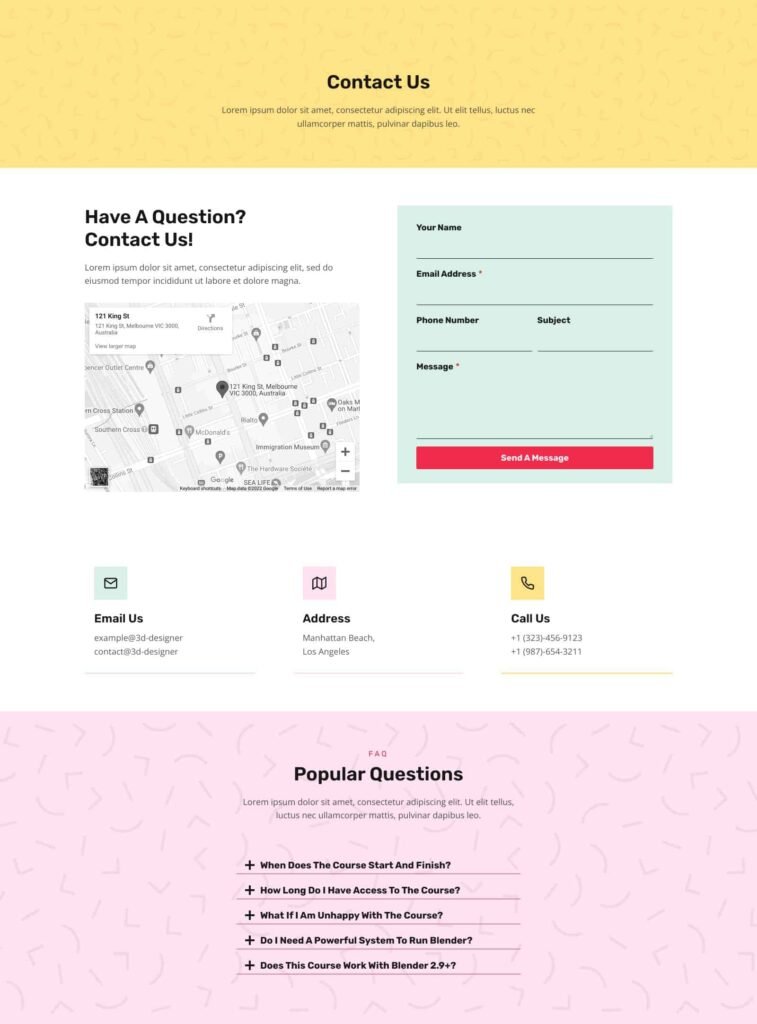 Contact Menu Contacts - design growth